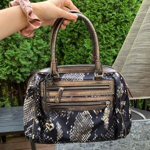 Brighton snakeskin original handbag with grey inside